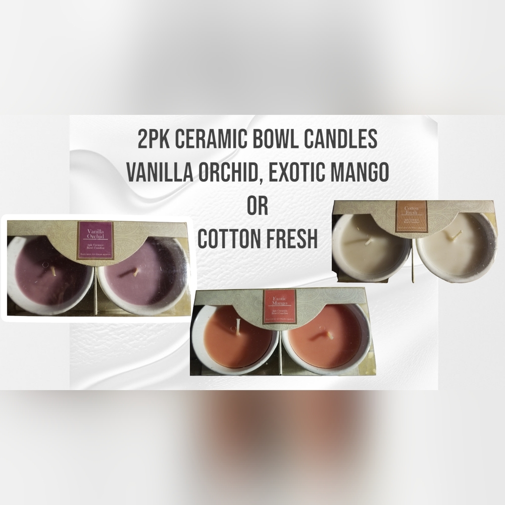 2pk Ceramic Bowl: Candles